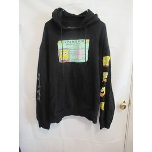 Spongebob Patrick Bikini Bottom Drivers License BLACK Hoodie Sweatshirt Size XL